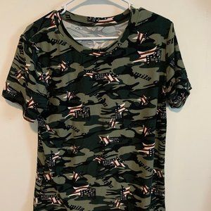 Romastory Camo Camoflauge top US Flag Mila patriotic